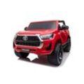 TPFLiving Elektro-Kinderauto Toyota Hilux rot - Kinderauto - Elektroauto - Ledersitz und Sicherheitsgurt