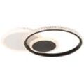 Deckenlampe Deckenleuchte Wohnzimmerlampe schwarz Kristall Ring Designlampe LED