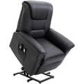 HOMCOM Sessel mit Aufstehhilfe, Verstellbarer Relaxsessel, Elektrischer Massagesessel mit Heizfunktion, Aufstehsessel Fernsehsessel mit