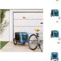 Pet-Stroller - Living Fahrradanhänger Hunde Blau und Grau Oxford-Gewebe und Eisen - Blau