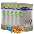 5 kg Lyra Pet® Rinderkopfhaut Abschnitte 4 - 8 cm + Tennis Ball