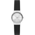 Quarzuhr SKAGEN "FREJA LILLE, SKW3119" Armbanduhren schwarz Damen Armbanduhr, Damenuhr, analog, Lederarmband