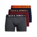 Jack & Jones Boxershorts Set 3er Pack JACLICHFIELD Trunks Boxershorts Stretch Unterhose (3-St) 3621 in Bordeaux, schwarz