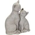 Home affaire Dekofigur Katze mit Kätzchen, Höhe 21 cm, grau