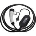 vhbw Ladekabel Typ 2 zu Typ F CEE 7/7 kompatibel mit Opel Rock-e, Movano Electric, Rocks Elektroauto, 1-phasig, 16 A, 3,5 kW, 5 m