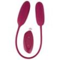 Doppel-Vibrobullet „RC Shaking & Vibrating Love Egg Duo“ verbunden mit 31-cm-Silikonband