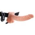 Umschnallvibrator „9" Vibrating Hollow Strap-on with Balls“, hohl