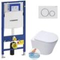 Pack wc Mast Geberit WC-Becken sat Infinitio ohne Flansch + Soft Close Sitz + Platte weiß/chrom matt (GebInfinitio-J)