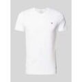 Slim Fit T-Shirt mit Label-Stitching