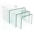 riess-ambiente Couchtisch FANTOME - 60cm Beistelltische transparent 3er Set Glas