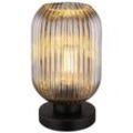 Globo Lighting - Tischlampe Nachttischlampe Tischleuchte Retro Wohnzimmerlampe Glas rauch h 24 cm