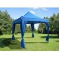 Dancover Faltzelt Faltpavillon Wasserdicht FleXtents PRO 3x3m Blau, mit 4 Gardinen