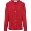 Strickjacke aus 100%Schurwolle Pure Tasmanian Wool Peter Hahn rot, 52