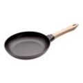 Staub Pans Bratpfanne mit Holzgriff 24 cm, rund, Schwarz, Gusseisen