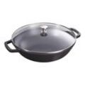 Staub Specialities Wok mit Glasdeckel 30 cm, Gusseisen