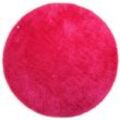 Hochflor-Teppich TOM TAILOR HOME "Soft" Teppiche Gr. Ø 140 cm, 35 mm, 1 St., pink Esszimmerteppiche super weich und flauschig, ideal im Wohnzimmer & Schlafzimmer
