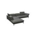 Ecksofa FLEXLUX "Salino, Funktionssofa mit Ottomane, Relaxsofa, Ecksofa", grau (warm mineral grau), B:287cm H:88cm T:239cm, Sofas, Sofa mit Arm- und Kopfteil-Verstellungen, Kaltschaum & Stahl-Wellen