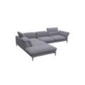 Ecksofa FLEXLUX "Salino, Funktionssofa mit Ottomane, Relaxsofa, Ecksofa", grau (steel), B:287cm H:88cm T:239cm, 100% Polyester, Sofas, Sofa mit Arm- und Kopfteil-Verstellungen, Kaltschaum & Stahl-Wellen