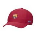 FC Barcelona Dri-FIT Club nicht strukturierte Nike Fußball-Cap (ältere Kinder) - Rot