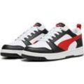 Sneaker PUMA "REBOUND V6 LOW" Gr. 43, weiß (puma white, for all time red, puma black) Schuhe