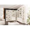 Home affaire Bücherregal Soeren, aus massiver Kiefer, Höhe 220 cm, mit 2 Holztüren, viel Stauraum, weiß