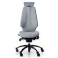 Ergonomischer Bürostuhl RH Logic 400 Komfort, Stoff Light Grey (Select SC60139), Nackenstütze Ja, Armstütze Nein, Fußkreuz Schwarz