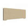 Lintex Tischtrennwand Edge, Farbe Catfish YA300 - Beige, Größe B80 x H40 cm, Leistenfarbe Schwarz