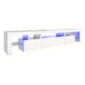 vidaXL TV-Schrank TV-Schrank mit LED-Leuchten Hochglanz-Weiß 215x36,5x40 cm (1-St)