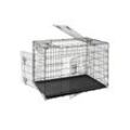 VENDOMNIA Tiertransportbox Hundetransportkäfig 3- türig, S-M-L-XL,faltbar, Hundetransportbox, Tiertransportbox Hundebox Hundekäfig Transportkäfig, schwarz