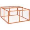 Vidaxl - Kaninchenstall 124x120x60 cm Massivholz Tanne Braun