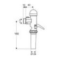 Schell Schellomat Aufputz WC Druckspüler Hebel Einstellbereich 6-14L, 3/4", Chrom 022040699