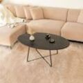 HOME DELUXE Couchtisch Oval NOVARIS - Dark Oak