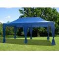 Dancover Faltzelt Faltpavillon Wasserdicht FleXtents PRO 3x6m Blau, mit 6 Gardinen