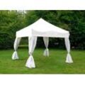 Dancover Faltzelt Faltpavillon Wasserdicht FleXtents Steel 3x3m Weiß, mit 4 Gardinen