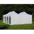 Dancover Faltzelt Faltpavillon Wasserdicht FleXtents Steel 6x6m Weiß, inkl. 8 Seitenwände