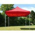 Dancover Faltzelt Faltpavillon Wasserdicht FleXtents PRO Steel 4x4m Rot