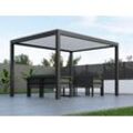 Dancover Bioklimatischer Pergola-Pavillon Génova, 4x3m, Anthrazit/Weiß