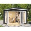 Dancover Holzpavillon Brittany, 2,4x2,4x2,41m, 40mm, Dunkelgrau