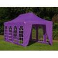 Dancover Faltzelt Faltpavillon Wasserdicht FleXtents PRO Vintage Style 3x6m Lila, mit 6 Seitenwänden