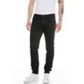 Slim-fit-Jeans REPLAY "Anbass" Gr. 32, Länge 34, schwarz (black fb1) Herren Jeans