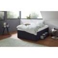 Boxspringbett, schwarz, B:120cm L:200cm, Bezug Bett: Feinstrukturstoff (77% Polyester, 23%Viskose) oder Microfaser (100% Polyester), Bonnellfederkernmatratze: 100%Polyester, Kaltschaummatratze: 100% Polyester, Bezug abnehm- und waschbar bis 60u00b0C, WESTFALIA SCHLAFKOMFORT, Komplettbetten, Boxspringbett, mit integrierter Schublade, frei im Raum stellbar