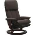 Relaxsessel STRESSLESS "Admiral", braun (braun batick), B:87cm H:101cm T:78cm, Leder BATICK: BATICK ist ein leicht korrigiertes, durchgefärbtes und genarbtes Möbelleder, bei dem die meisten Unebenheiten und Spuren in der Regel entfernt wurden., Sessel, verstellbar, optional 2-motorisch, Größe M & L, Gestell Braun