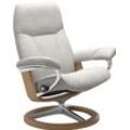 Relaxsessel STRESSLESS "Consul", grau (light grau jasmine), B:82cm H:102cm T:72cm, Leder BATICK: BATICK ist ein leicht korrigiertes, durchgefärbtes und genarbtes Möbelleder, bei dem die meisten Unebenheiten und Spuren in der Regel entfernt wurden., Leder PALOMA: PALOMA ist ein durchgefärbtes Semianilin-Möbelleder mit natürlicher Narbung., ROHLEDER Stoff Q2 FARON: Ein fester zuverlässiger Bouclu00e