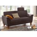 3-Sitzer HOME AFFAIRE "Alta", braun (dunkelbraun), B:186cm H:87cm T:88cm, Struktur fein ( 100% Polyester), Luxus-Microfaser ALTARA NUBUCK (100% Polyester), Struktur ( 100% Polyester), Sofas, mit Federkern und Kontrastnaht, Füße Buche eichefarben