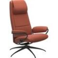 Relaxsessel STRESSLESS "Paris" Sessel Gr. Leder PALOMA, Star Base-Standard Base, Plus™System-Gleitsystem-Relaxfunktion-Drehfunktion-Kopfstützenverstellung-Rückteilverstellung, B/H/T: 80 cm x 110 cm x 74 cm, rot (henna paloma) High Back, mit Star Base, Gestell Schwarz