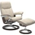 Relaxsessel STRESSLESS "Consul", beige (beige jasmine), B:91cm H:102cm T:79cm, Leder BATICK: BATICK ist ein leicht korrigiertes, durchgefärbtes und genarbtes Möbelleder, bei dem die meisten Unebenheiten und Spuren in der Regel entfernt wurden., Leder PALOMA: PALOMA ist ein durchgefärbtes Semianilin-Möbelleder mit natürlicher Narbung., ROHLEDER Stoff Q2 FARON: Ein fester zuverlässiger Bouclu00e9 mi