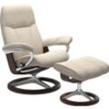 Relaxsessel STRESSLESS "Consul", beige (beige jasmine), B:91cm H:102cm T:79cm, Leder BATICK: BATICK ist ein leicht korrigiertes, durchgefärbtes und genarbtes Möbelleder, bei dem die meisten Unebenheiten und Spuren in der Regel entfernt wurden., Leder PALOMA: PALOMA ist ein durchgefärbtes Semianilin-Möbelleder mit natürlicher Narbung., ROHLEDER Stoff Q2 FARON: Ein fester zuverlässiger Bouclu00e9 mi