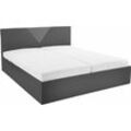 Polsterbett "Malibu", grau (anthrazit, grau), B:192cm L:212cm, Bezug Bett: Kunstleder, Bonnell-Federkernmatratze: 51% Polypropylen, 39% Polyester und 10% Baumwolle, Kaltschaummatratze: 100% Polyester, Bezug abnehm- und waschbar bis 60u00b0C, WESTFALIA SCHLAFKOMFORT, Betten, inkl. Bettkasten bei Ausführung mit Matratze