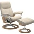 Relaxsessel STRESSLESS "Consul", beige (beige jasmine), B:82cm H:102cm T:72cm, Leder BATICK: BATICK ist ein leicht korrigiertes, durchgefärbtes und genarbtes Möbelleder, bei dem die meisten Unebenheiten und Spuren in der Regel entfernt wurden., Leder PALOMA: PALOMA ist ein durchgefärbtes Semianilin-Möbelleder mit natürlicher Narbung., ROHLEDER Stoff Q2 FARON: Ein fester zuverlässiger Bouclu00e9 mi