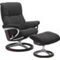 Relaxsessel STRESSLESS "Mayfair", grau (charcoal dinamica), B:92cm H:103cm T:79cm, Leder BATICK: BATICK ist ein leicht korrigiertes, durchgefärbtes und genarbtes Möbelleder, bei dem die meisten Unebenheiten und Spuren in der Regel entfernt wurden., Leder PALOMA: PALOMA ist ein durchgefärbtes Semianilin-Möbelleder mit natürlicher Narbung., ROHLEDER Stoff Q2 FARON: Ein fester zuverlässiger Bouclu00e